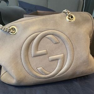 Gucci Soho Nubuck Chain Shoulder Bag